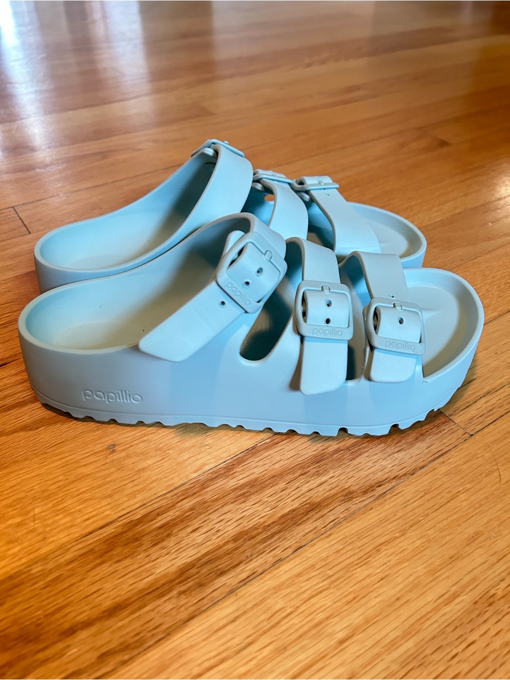 Birkenstock Papillio Platform Sandals Light Teal size 37